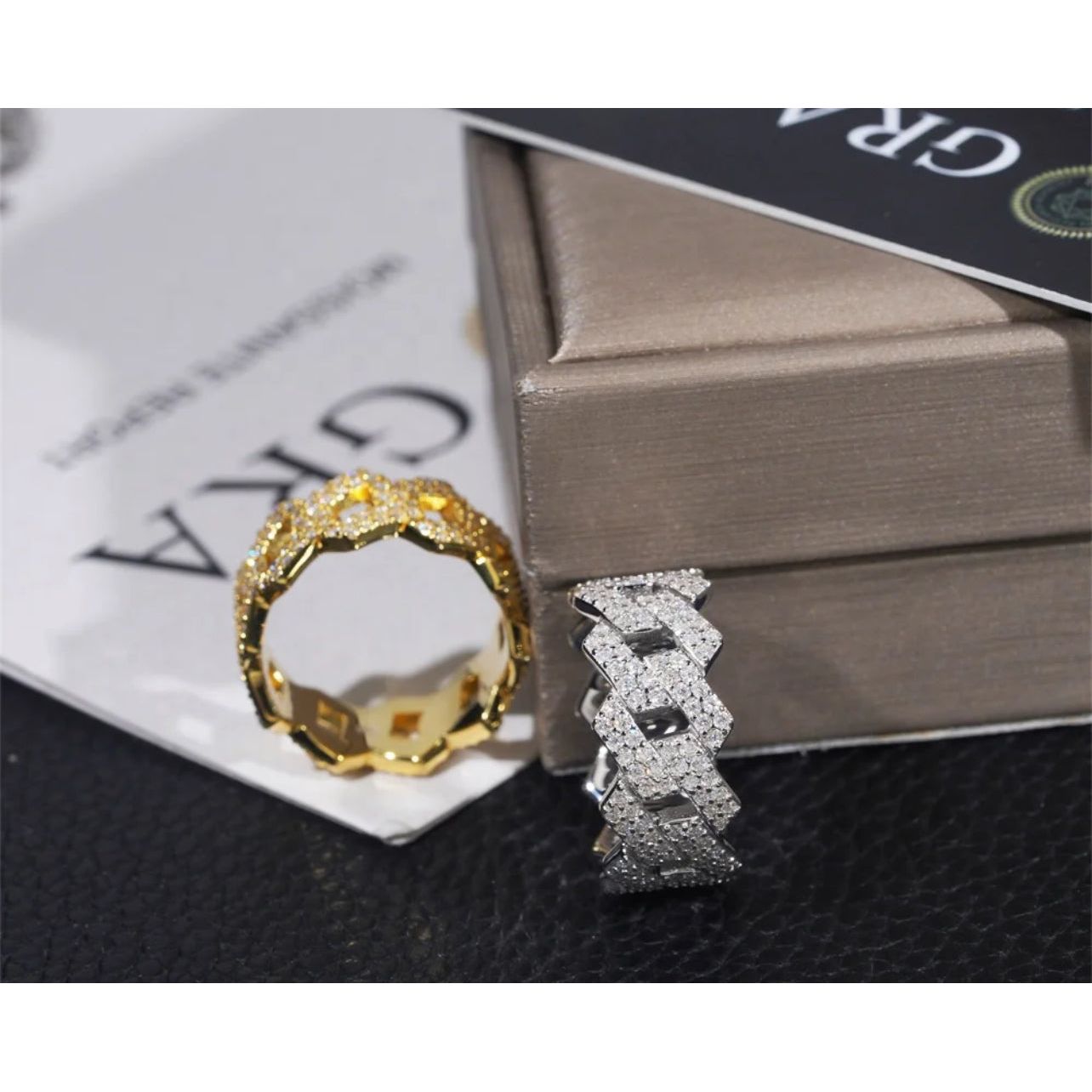 925 Cuban Moissanite Ring