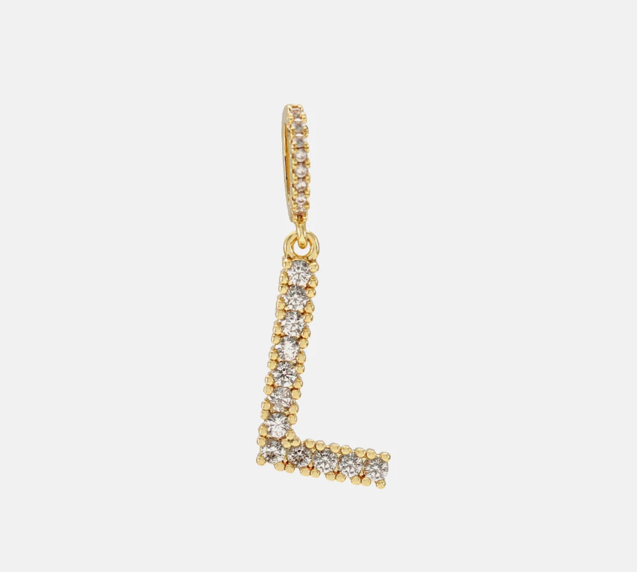 Diamond Letter Necklace & 18” Chain
