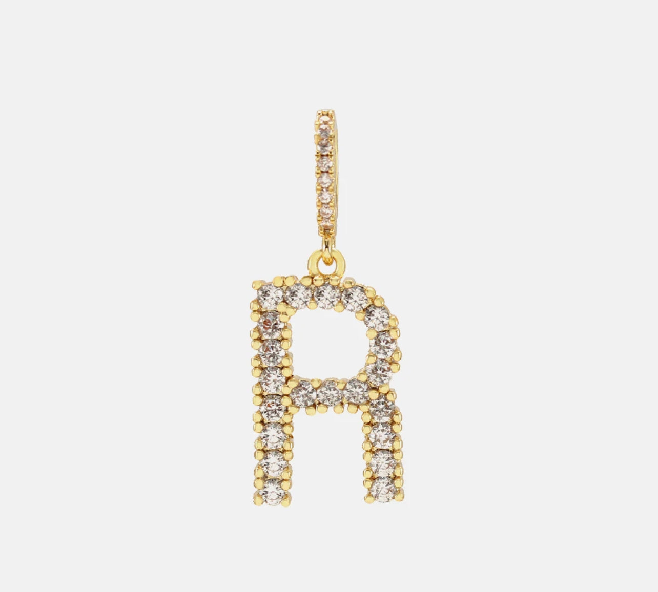 Diamond Letter Necklace & 18” Chain