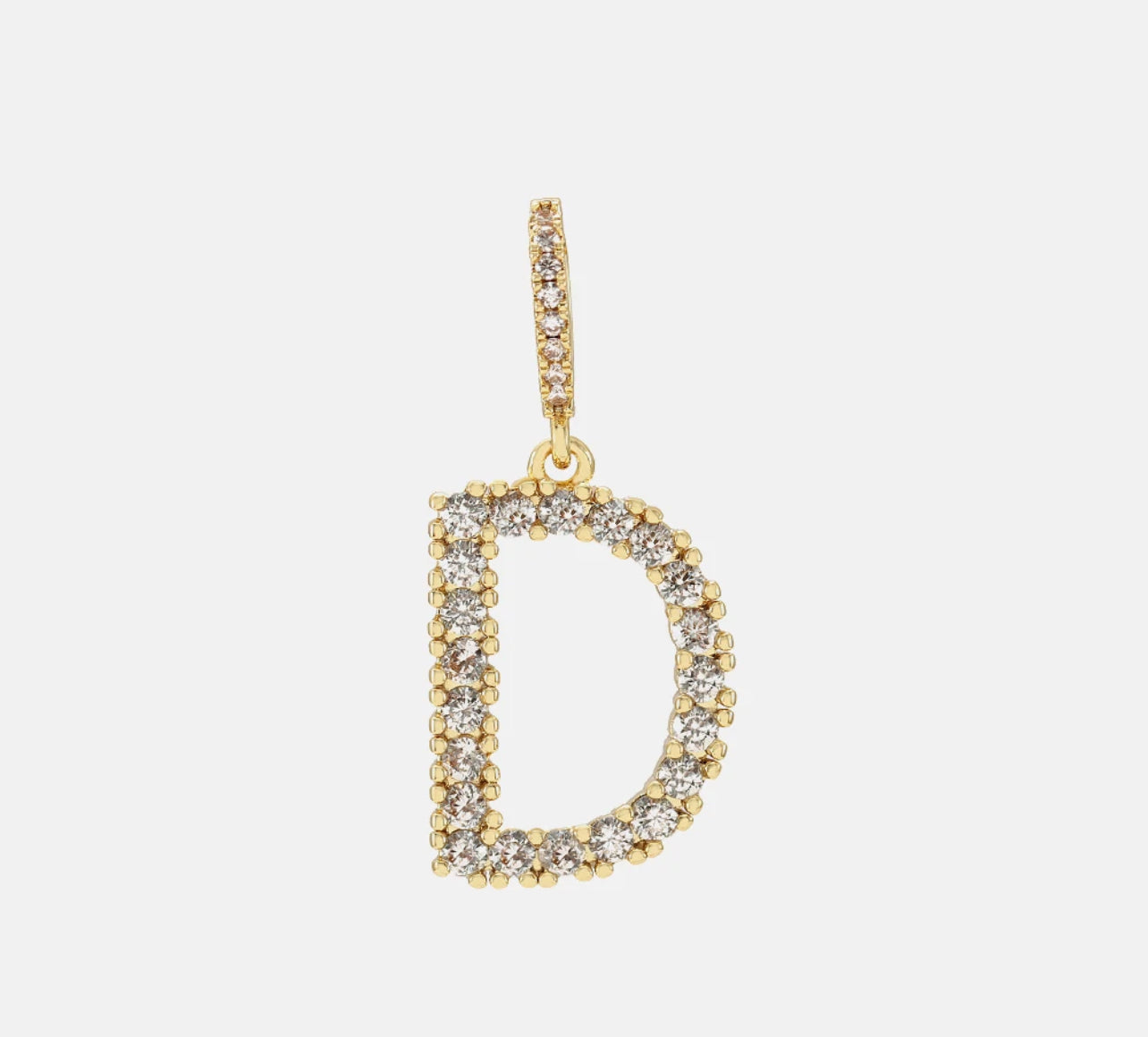 Diamond Letter Necklace & 18” Chain
