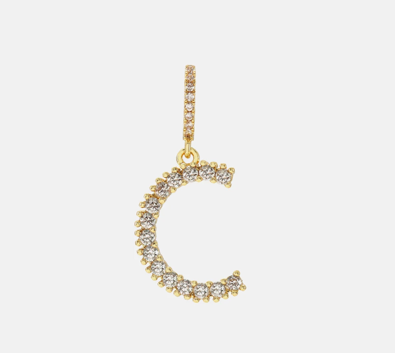 Diamond Letter Necklace & 18” Chain