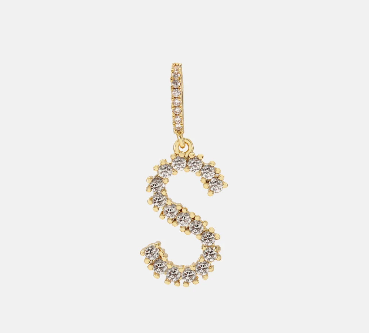 Diamond Letter Necklace & 18” Chain