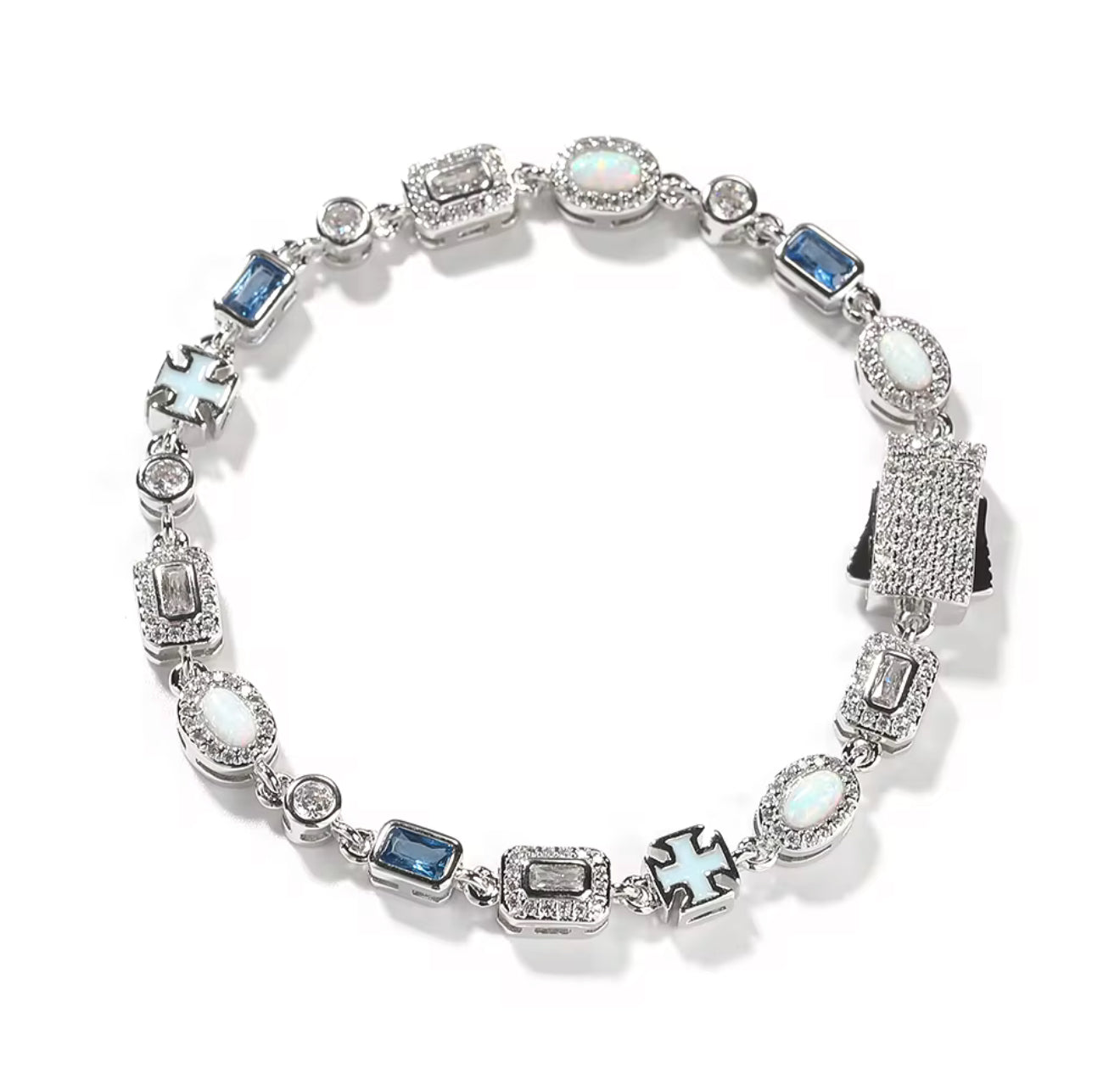 Blue Ocean Multi Gemstone Opal Bracelet