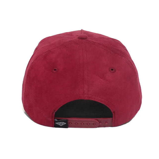 Classic Suede Logo Diamond Hat RED