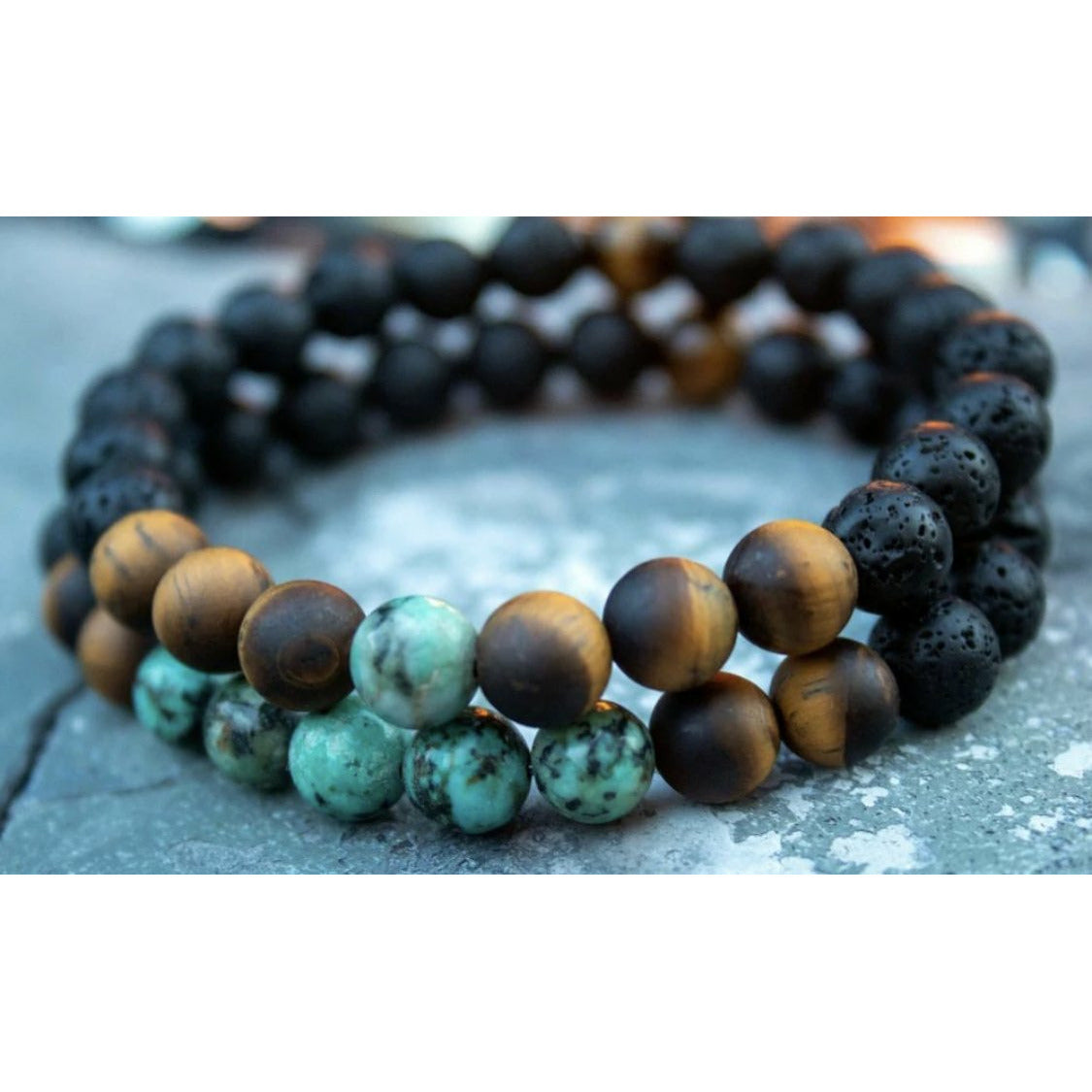 8mm Natural Stone Lava Bead Bracelets