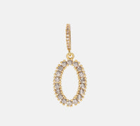 Diamond Letter Necklace & 18” Chain