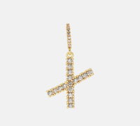 Diamond Letter Necklace & 18” Chain