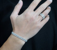 925 Cuban Moissanite Ring