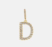 Diamond Letter Necklace & 18” Chain