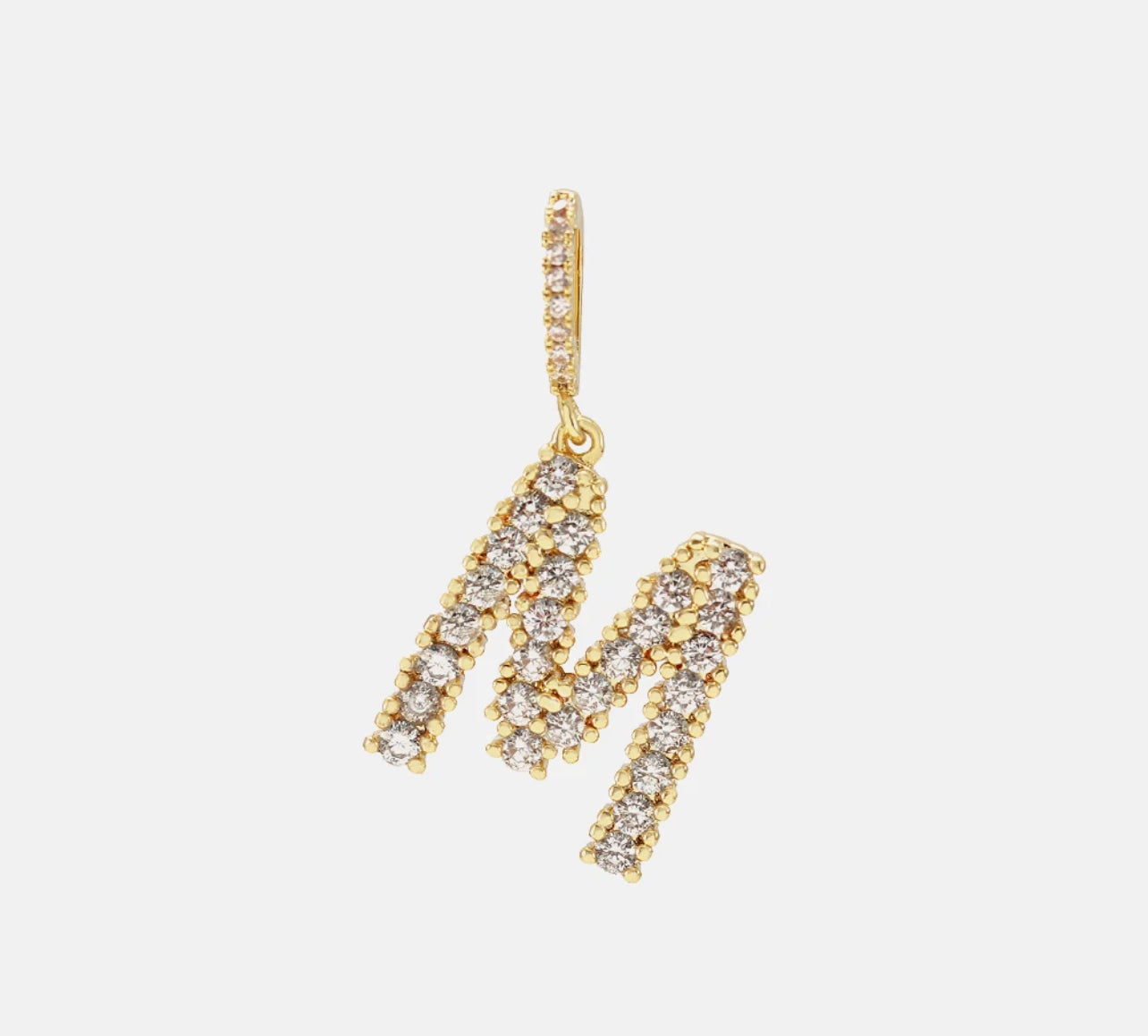 Diamond Letter Necklace & 18” Chain