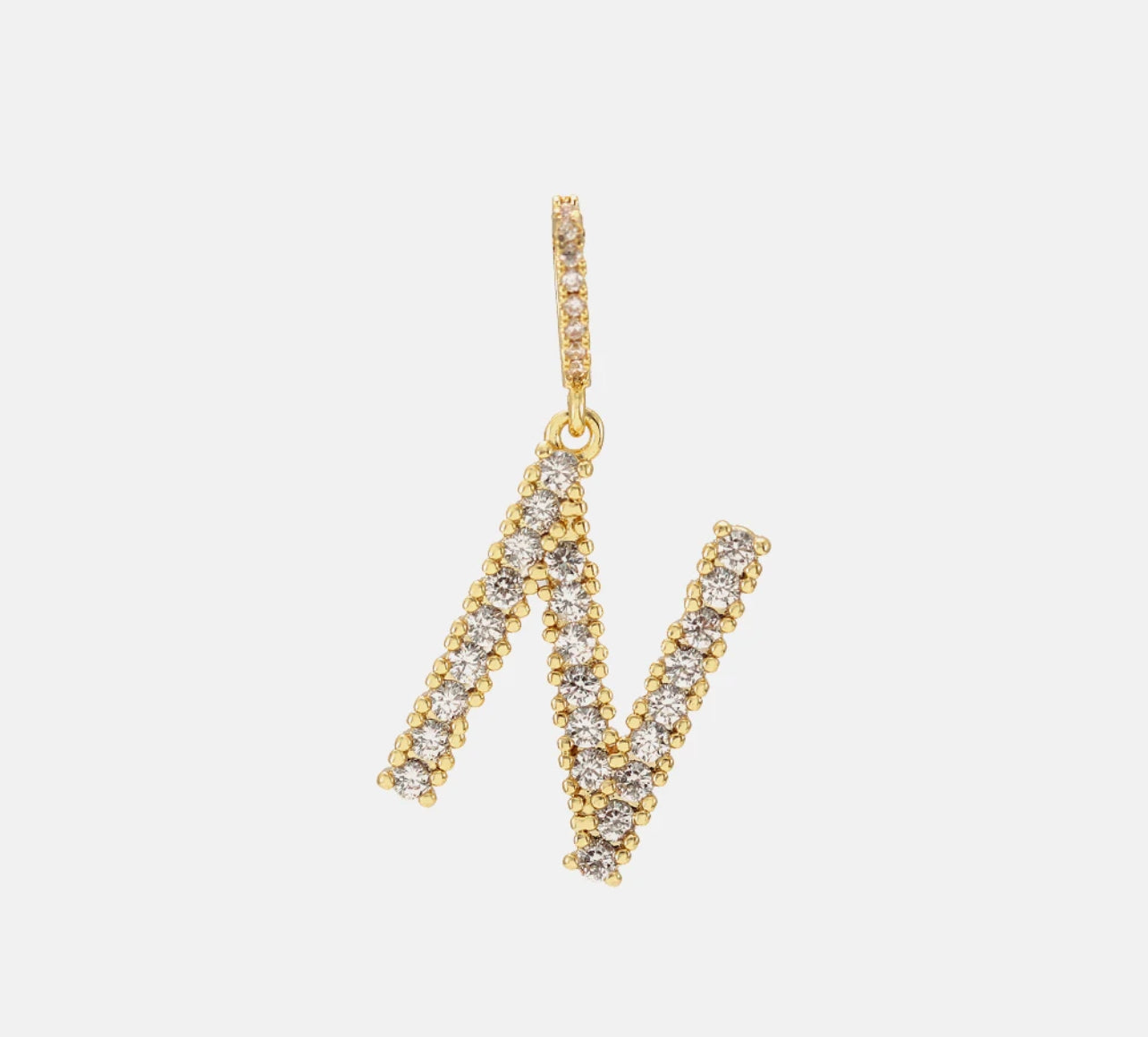 Diamond Letter Necklace & 18” Chain