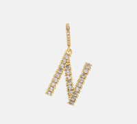 Diamond Letter Necklace & 18” Chain