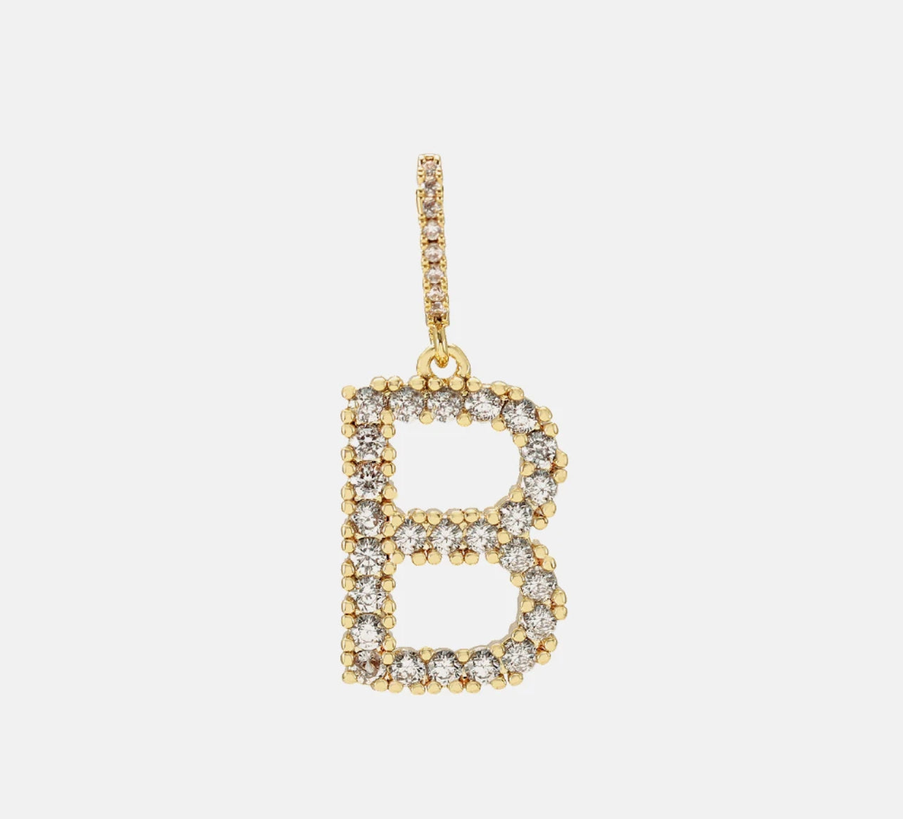 Diamond Letter Necklace & 18” Chain