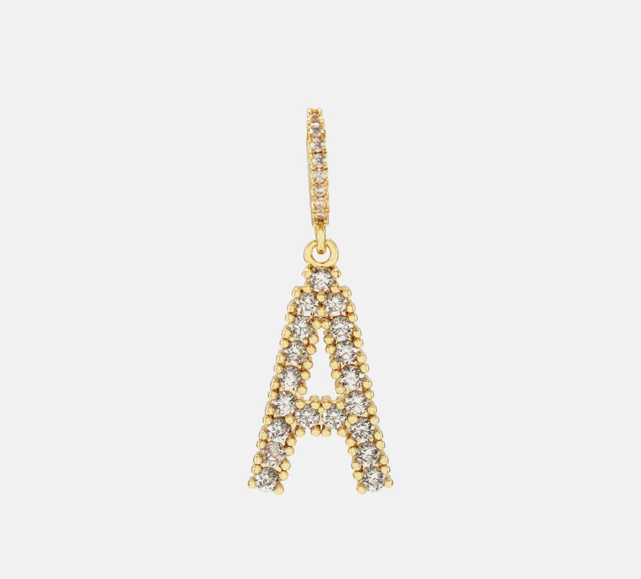 Diamond Letter Necklace & 18” Chain