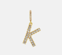 Diamond Letter Necklace & 18” Chain