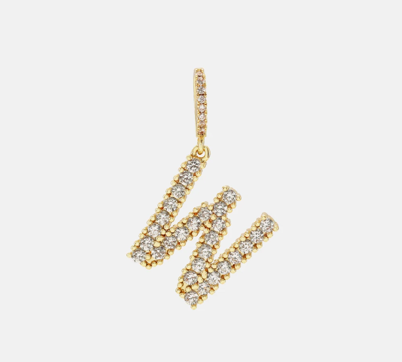 Diamond Letter Necklace & 18” Chain
