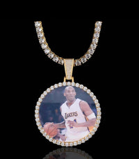 CUSTOM GOLD PICTURE PENDANT NECKLACE