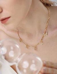Diamond Letter Necklace & 18” Chain