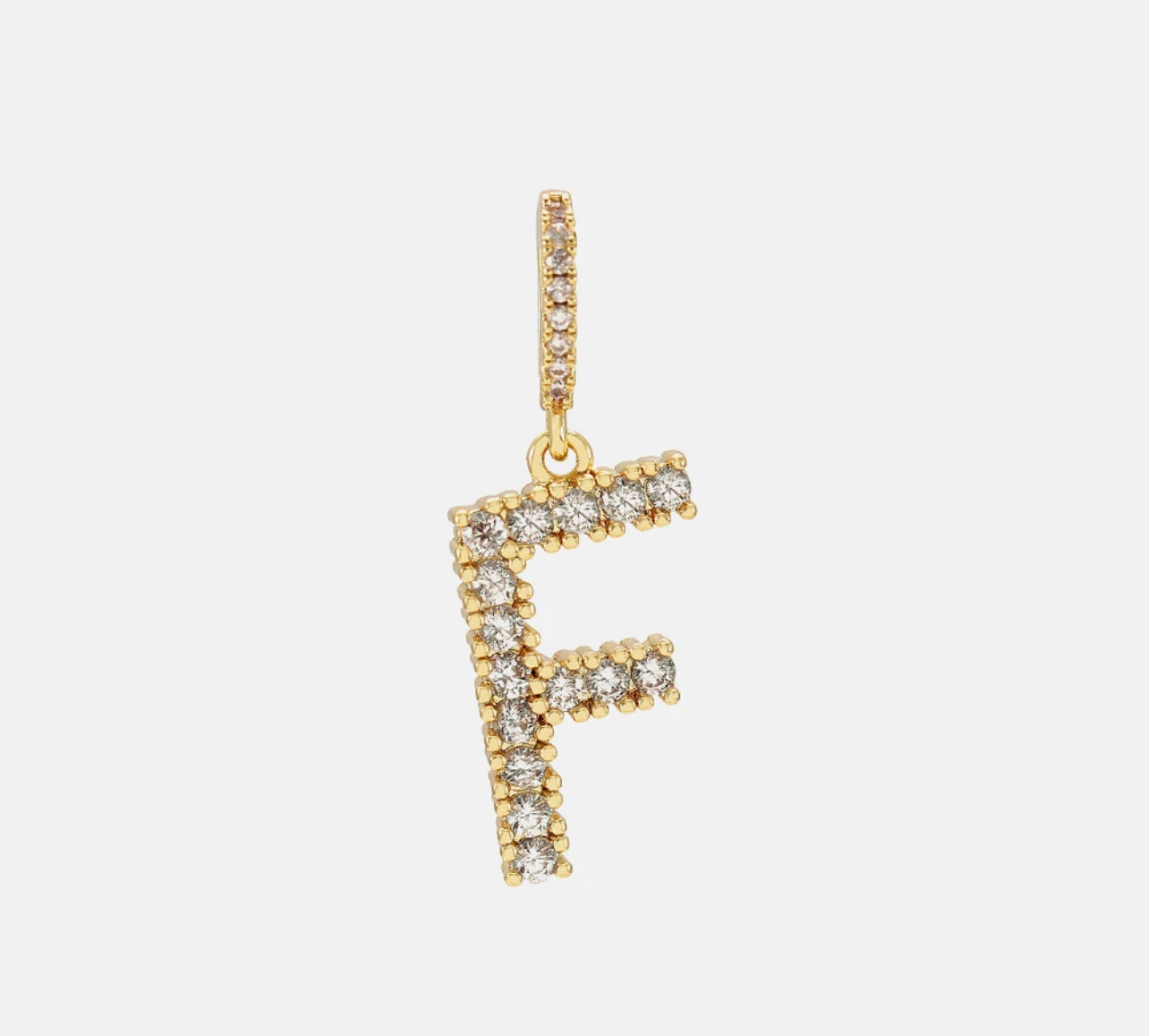 Diamond Letter Necklace & 18” Chain