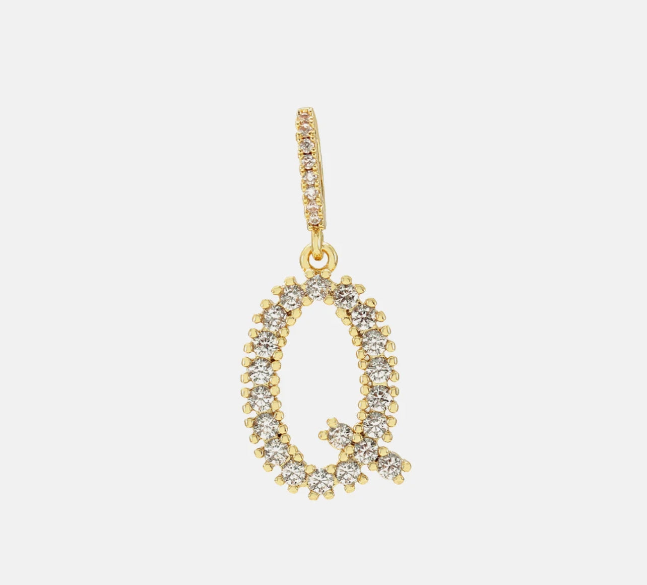 Diamond Letter Necklace & 18” Chain