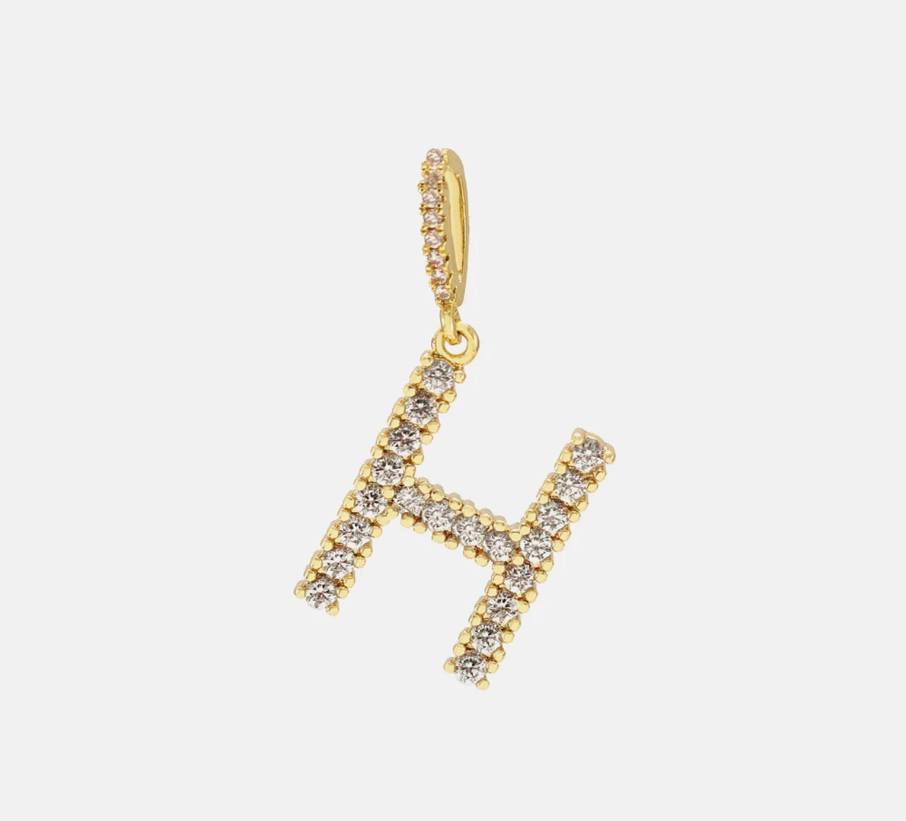 Diamond Letter Necklace & 18” Chain