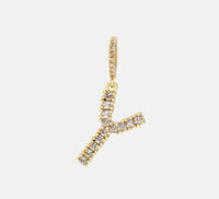Diamond Letter Necklace & 18” Chain