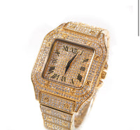 Iced Out Square Dial Watch
