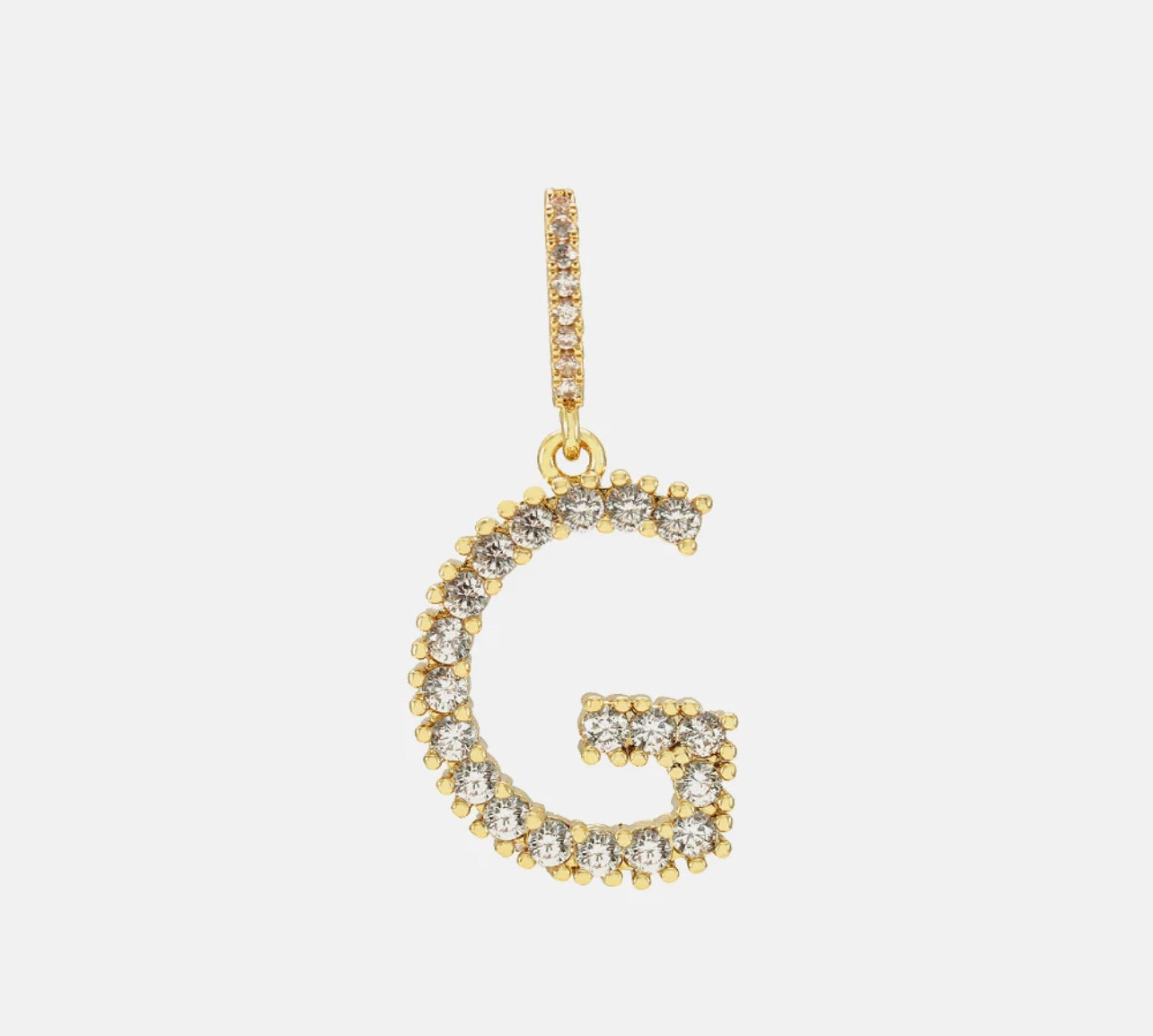 Diamond Letter Necklace & 18” Chain