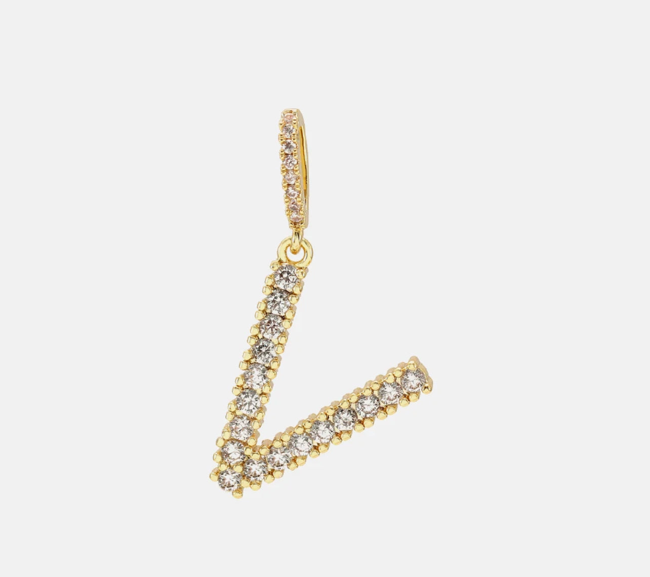 Diamond Letter Necklace & 18” Chain
