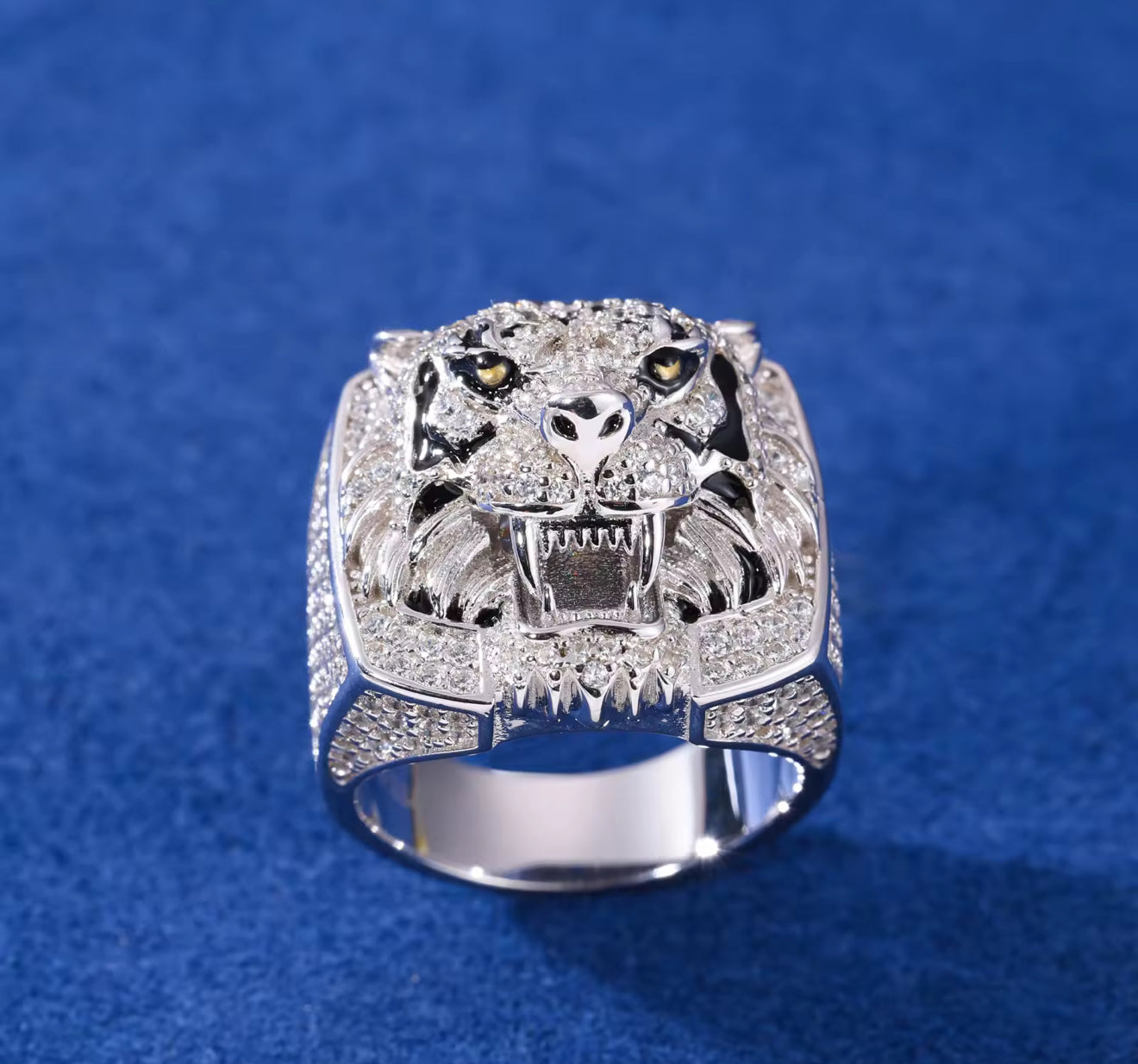 Moissanite Tiger Ring