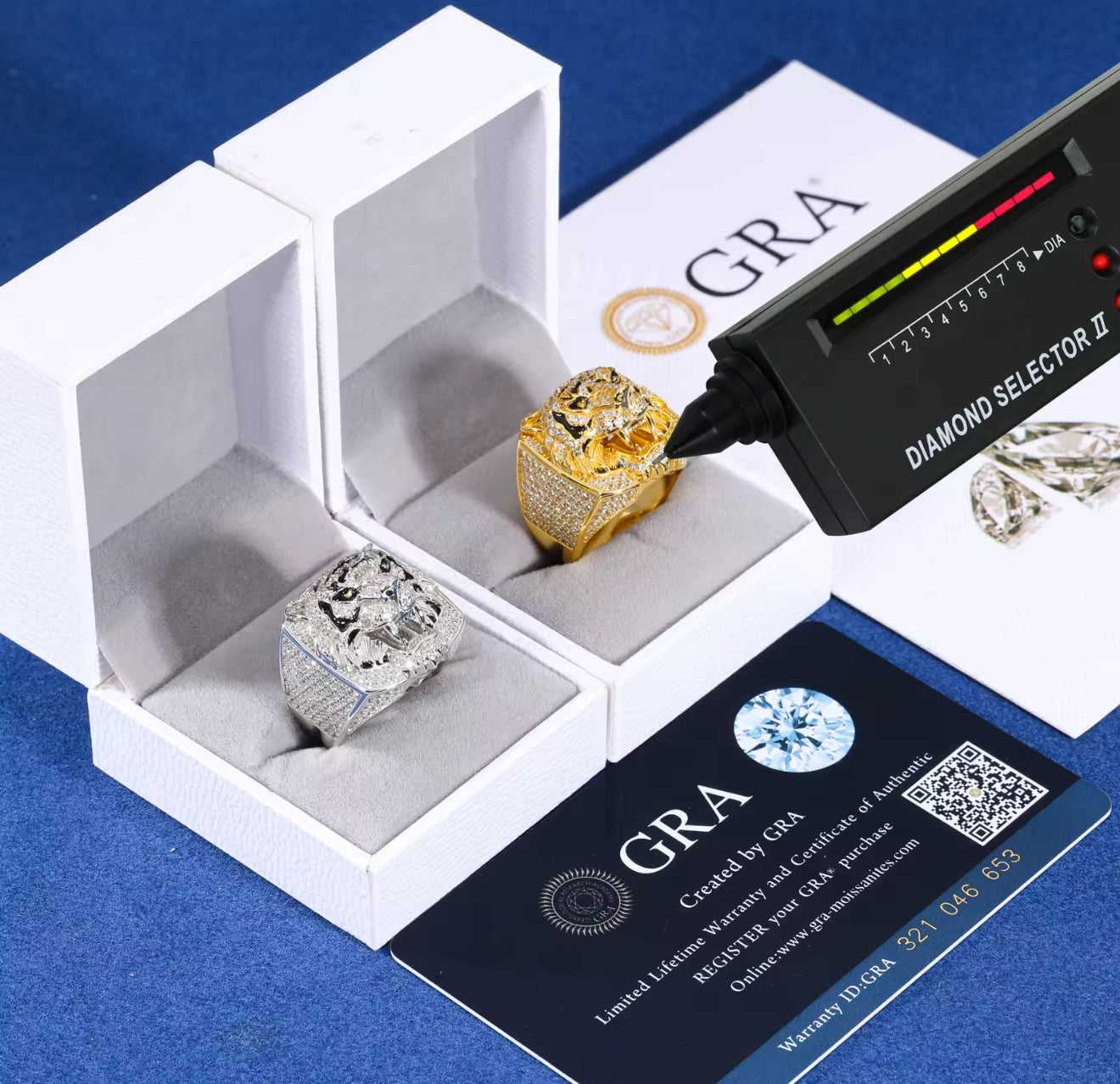 Moissanite Tiger Ring