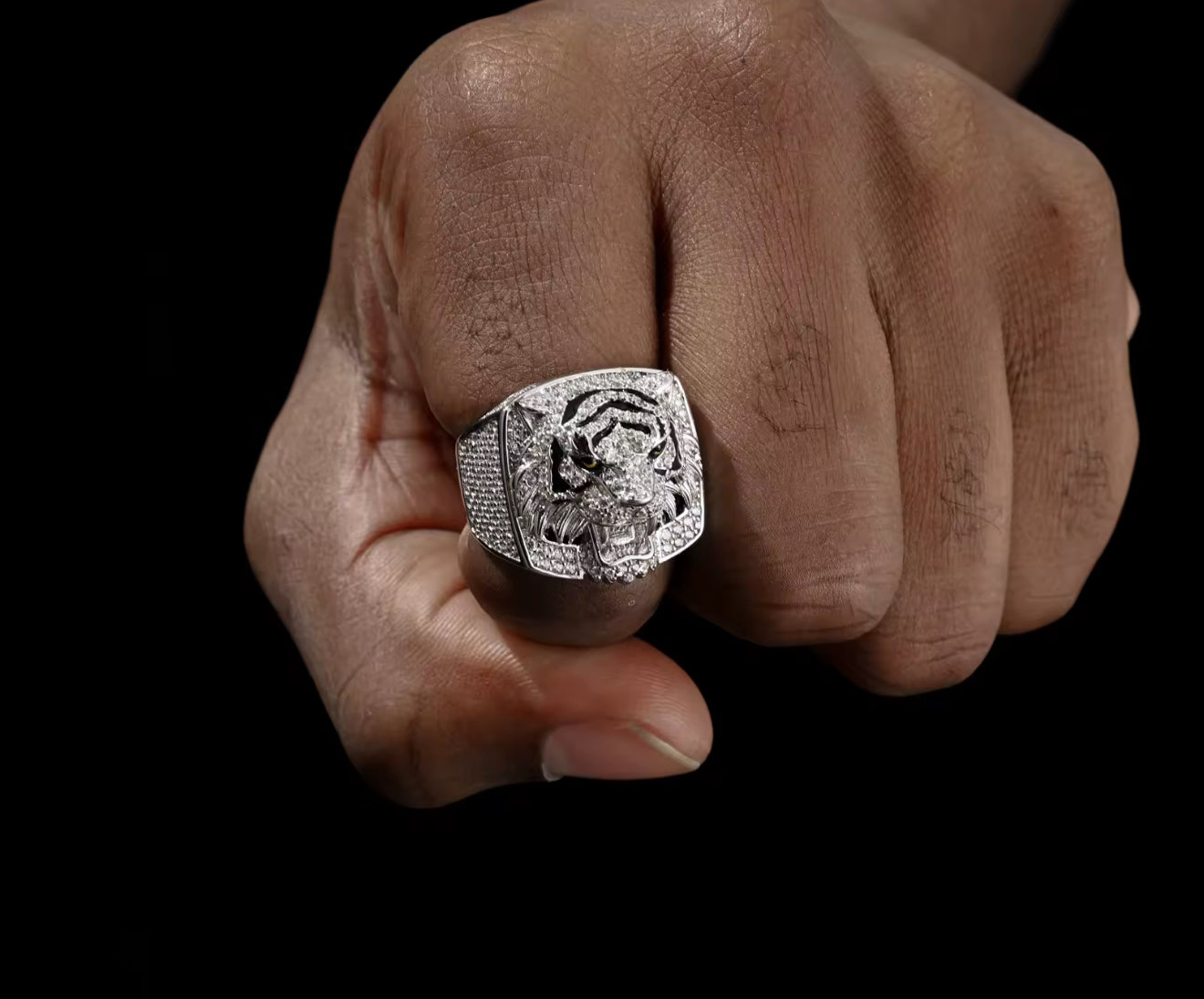 Moissanite Tiger Ring