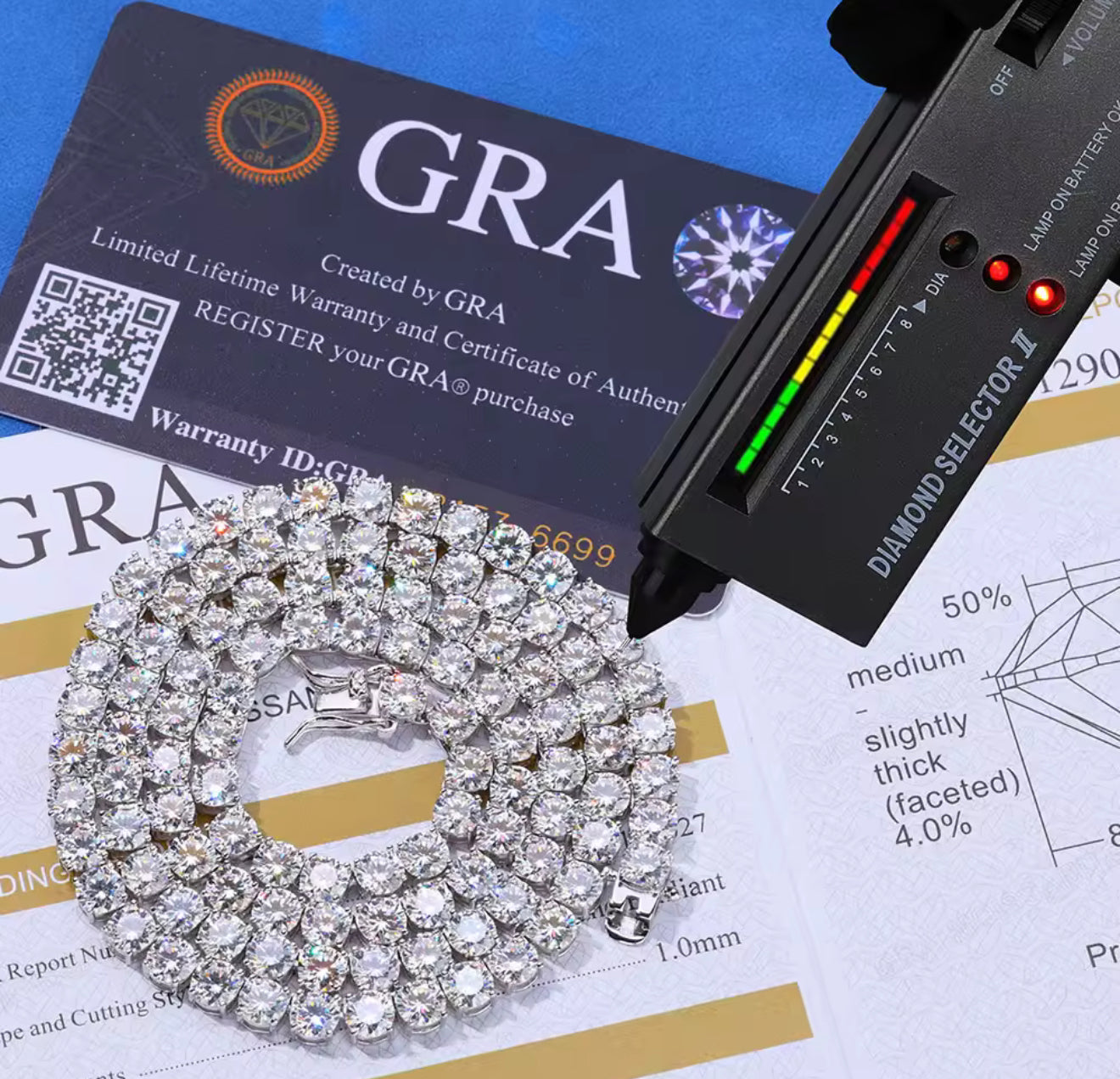 VVS Moissanite Tennis Chain