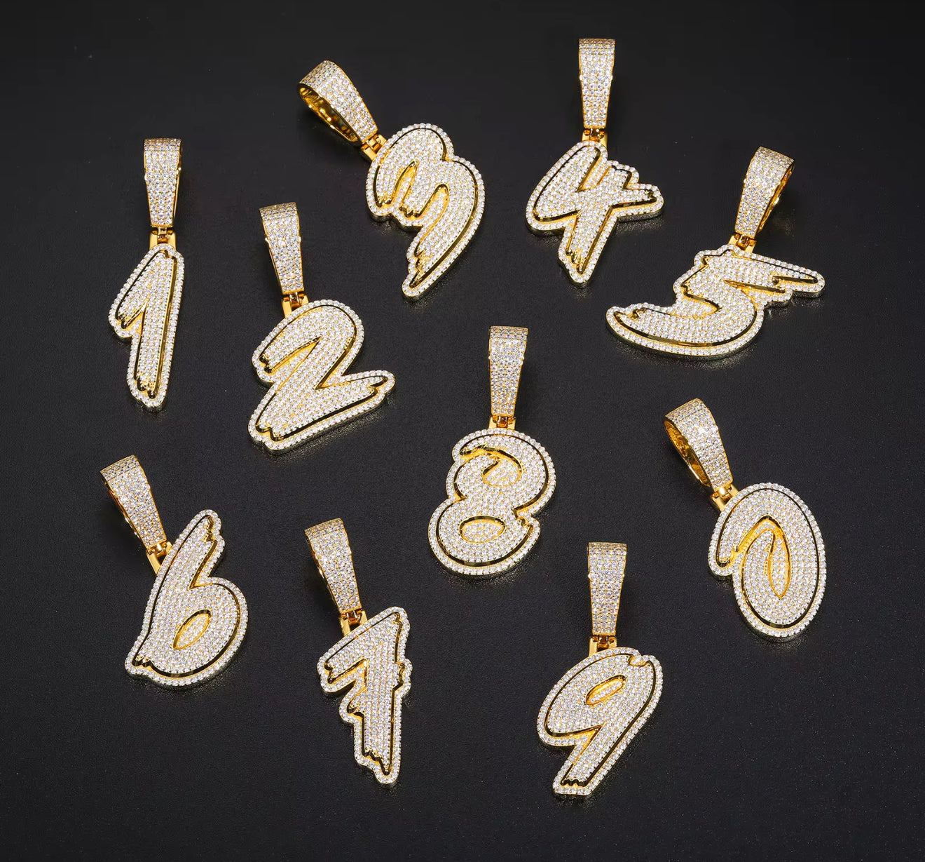 Moissanite Numbers Pendant