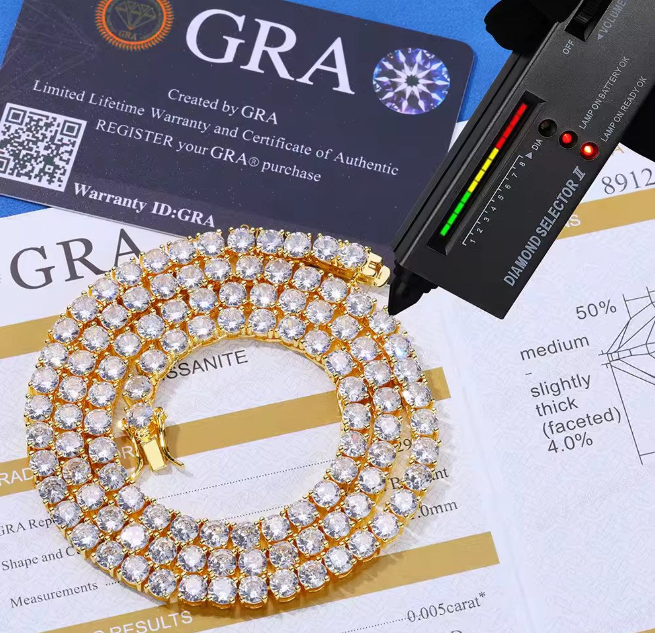 VVS Moissanite Tennis Chain