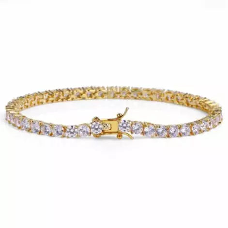 4mm Round Cut Diamond Tennis Bracelet