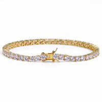 4mm Round Cut Diamond Tennis Bracelet