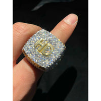CUSTOM DIAMOND CHAMPIONSHIP RING-CZ & MOISSANITE