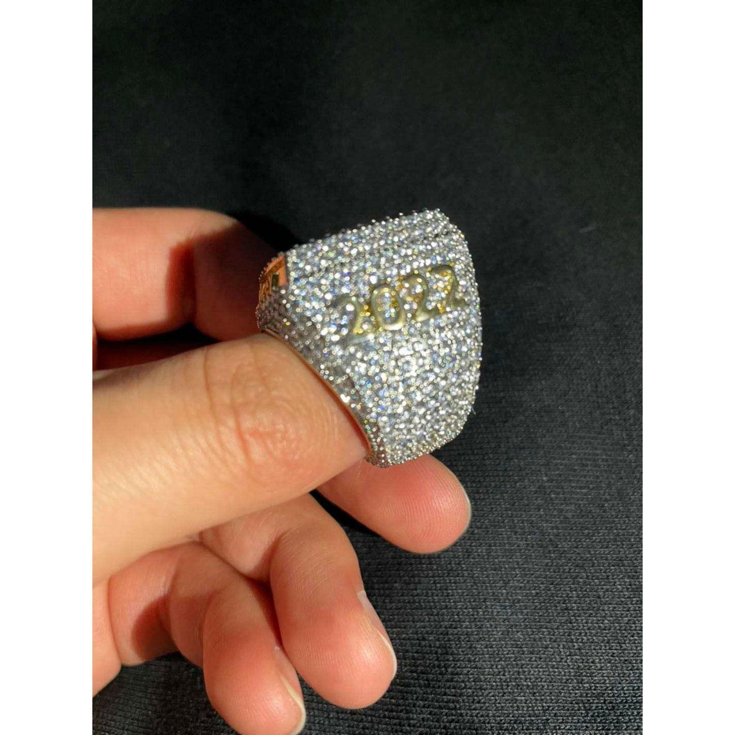 CUSTOM DIAMOND CHAMPIONSHIP RING-CZ & MOISSANITE