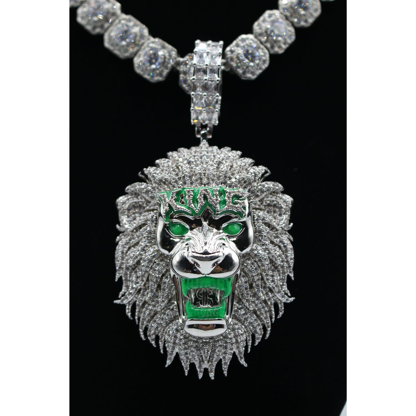 Lion Glow Enamel Pendant