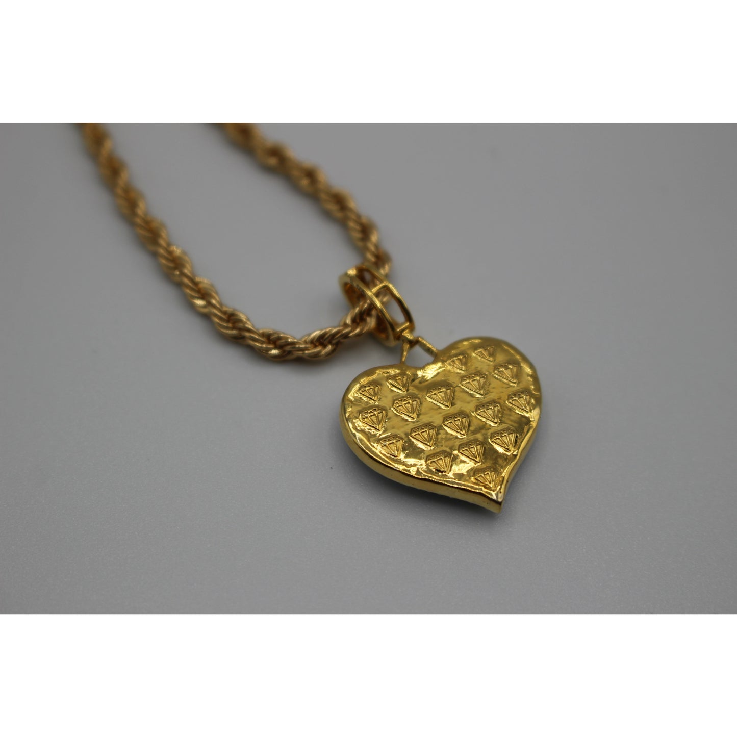 Moissanite Broken Heart Pendant