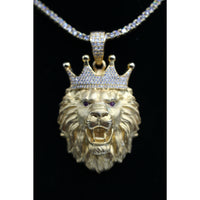 Moissanite Matte Lion Pendant