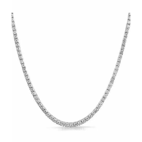 3mm White Gold Tennis Chain 22"