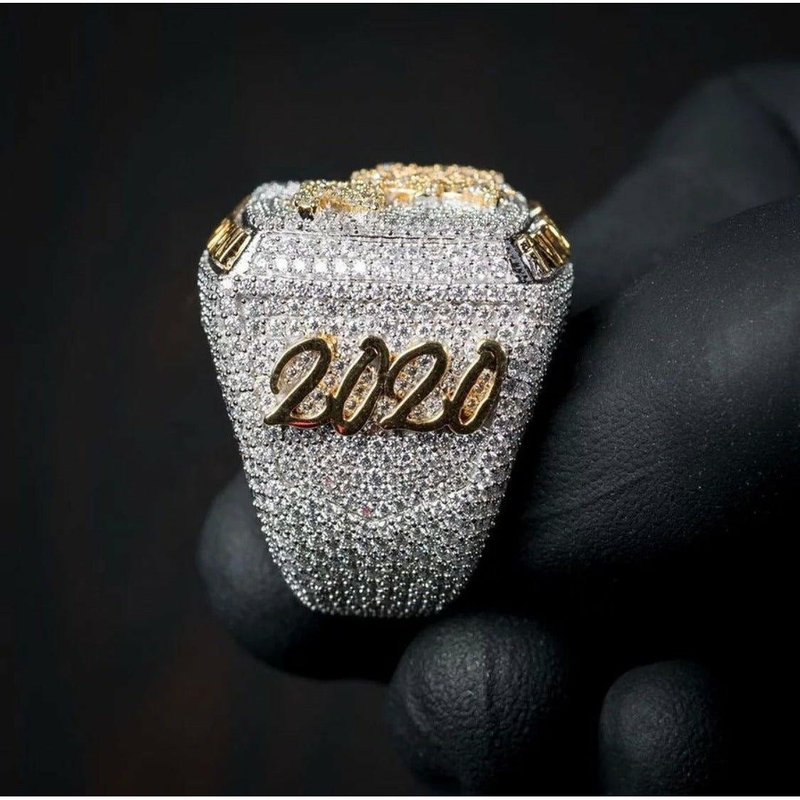 CUSTOM DIAMOND CHAMPIONSHIP RING-CZ & MOISSANITE