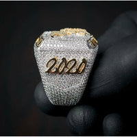 CUSTOM DIAMOND CHAMPIONSHIP RING-CZ & MOISSANITE