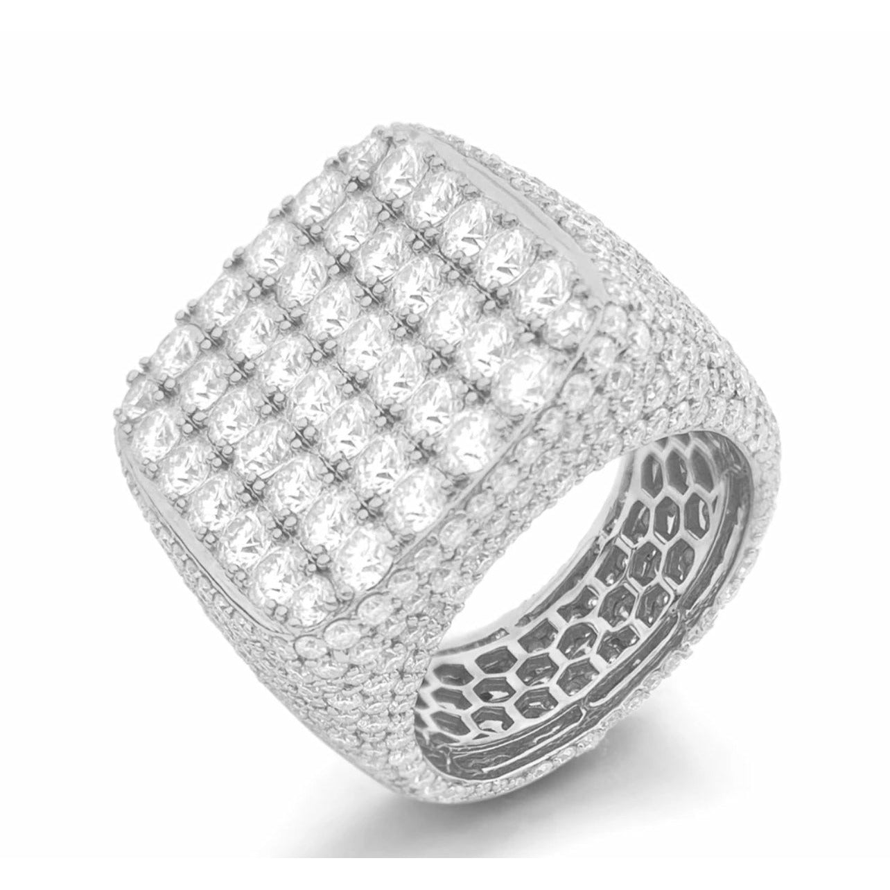 Moissanite Buss down Ring