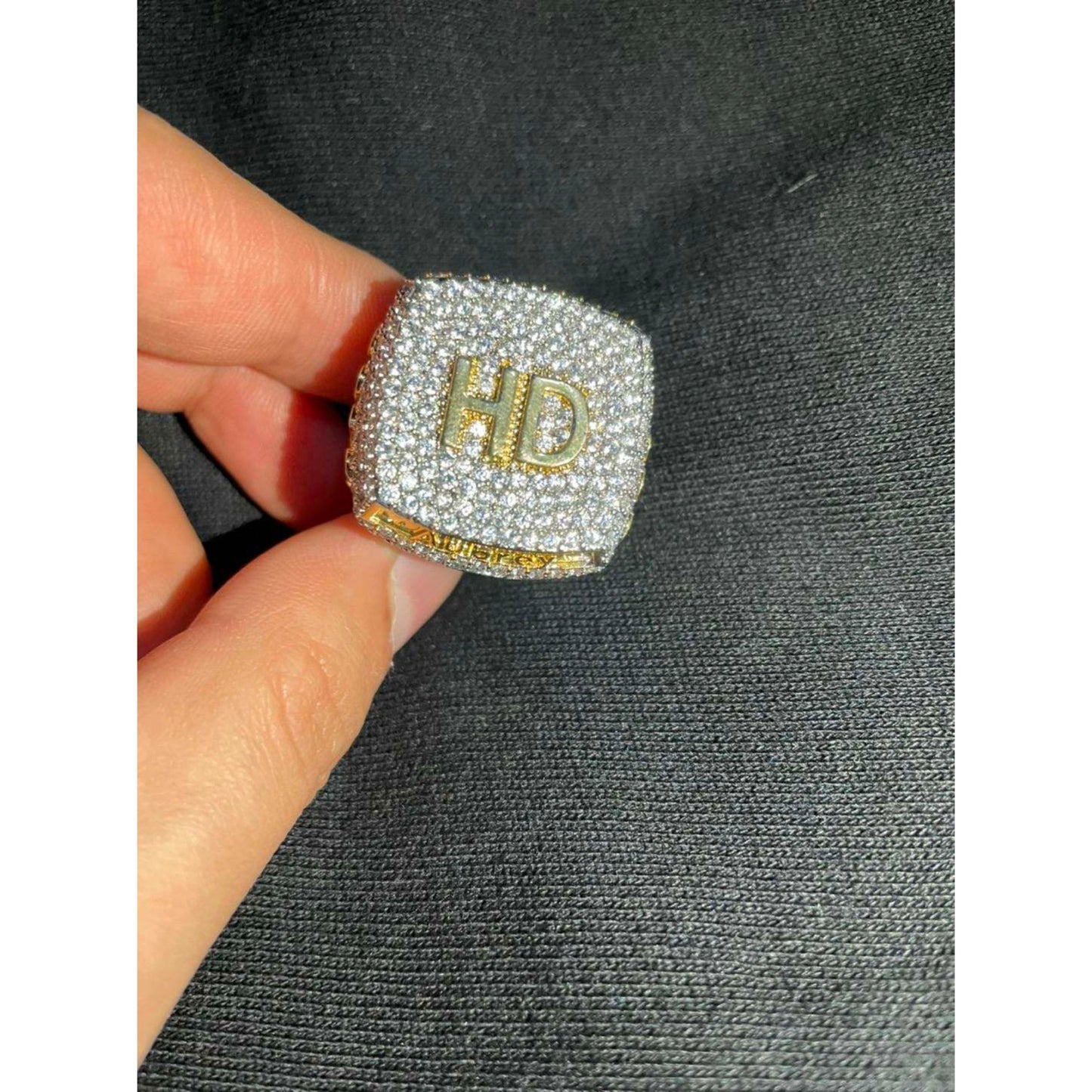 CUSTOM DIAMOND CHAMPIONSHIP RING-CZ & MOISSANITE