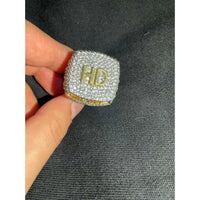 CUSTOM DIAMOND CHAMPIONSHIP RING-CZ & MOISSANITE