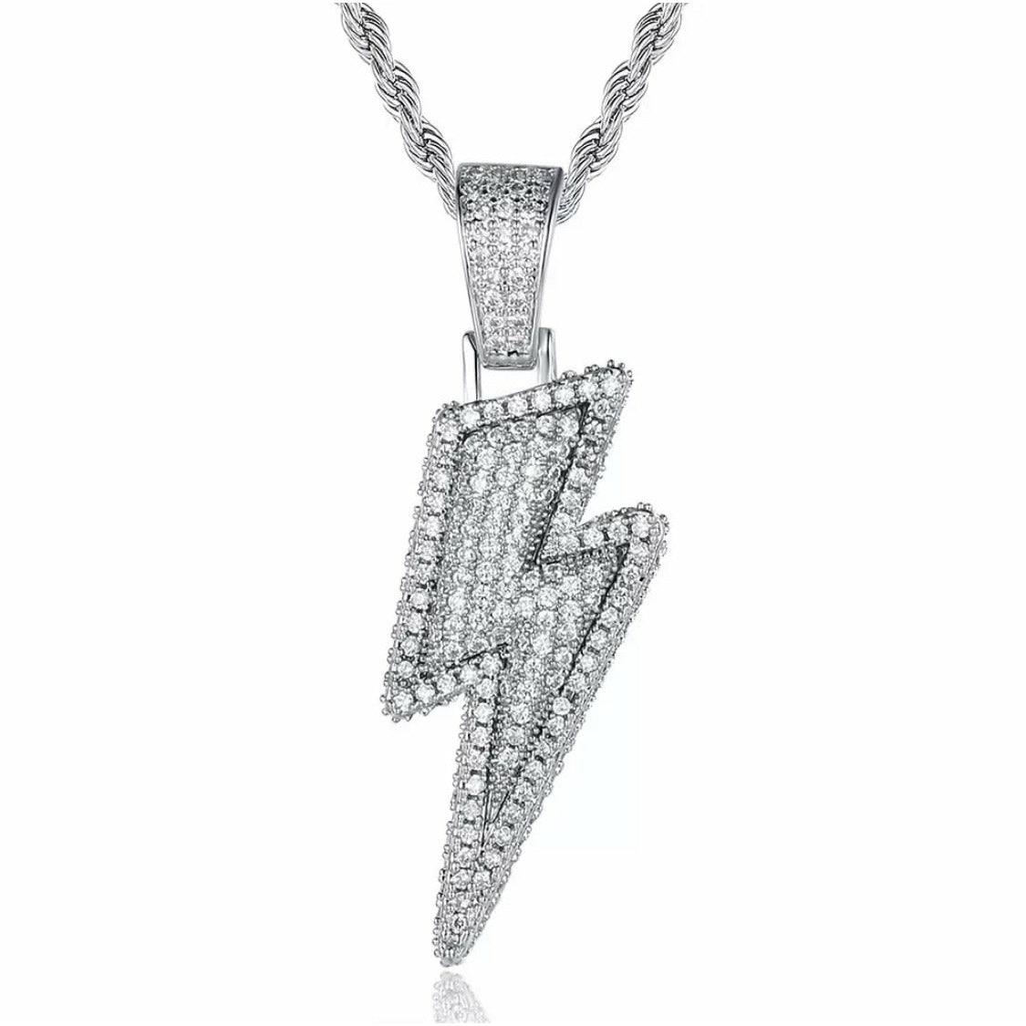 Iced Bolt Pendant