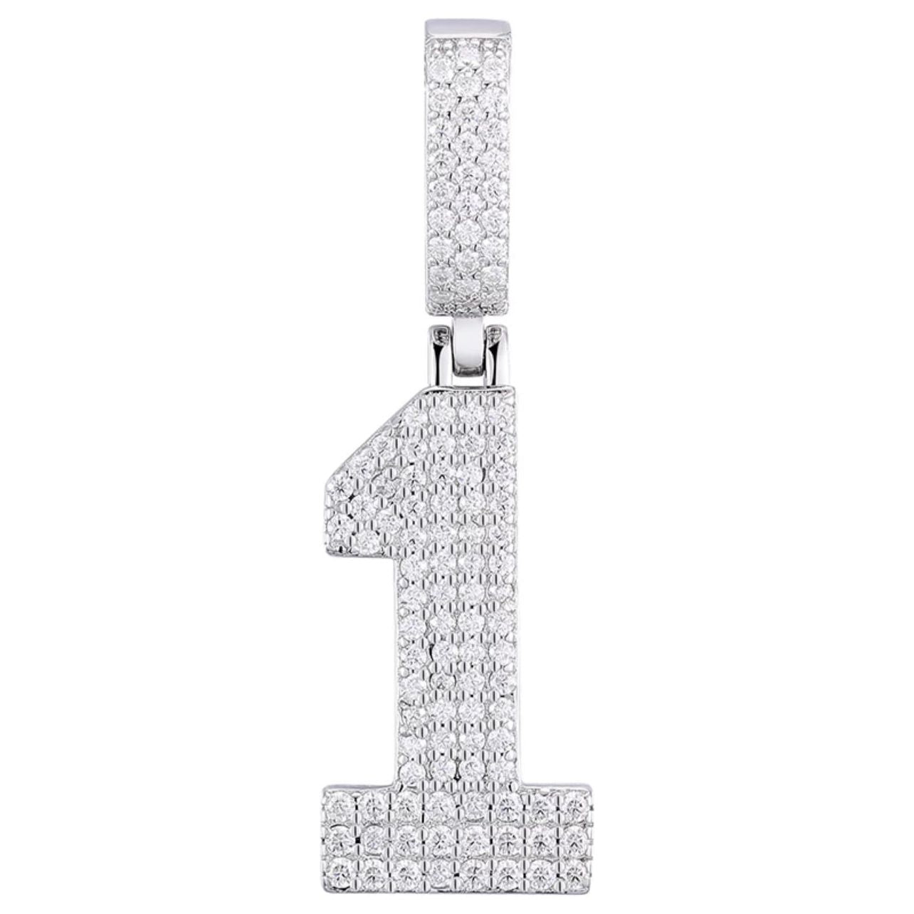 Moissanite Arabic Number Pendant